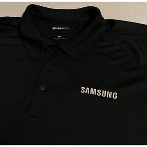 Samsung Electronics Logo Spell Out Collared Golf Polo Shirt 2XL Galaxy TV 001